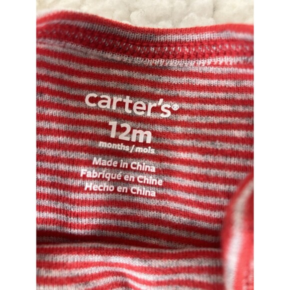 Carter’s Baby Boy Bodysuits 12M Lot of 4 – Cute Sayings & Stripes - Picture 4 of 6
